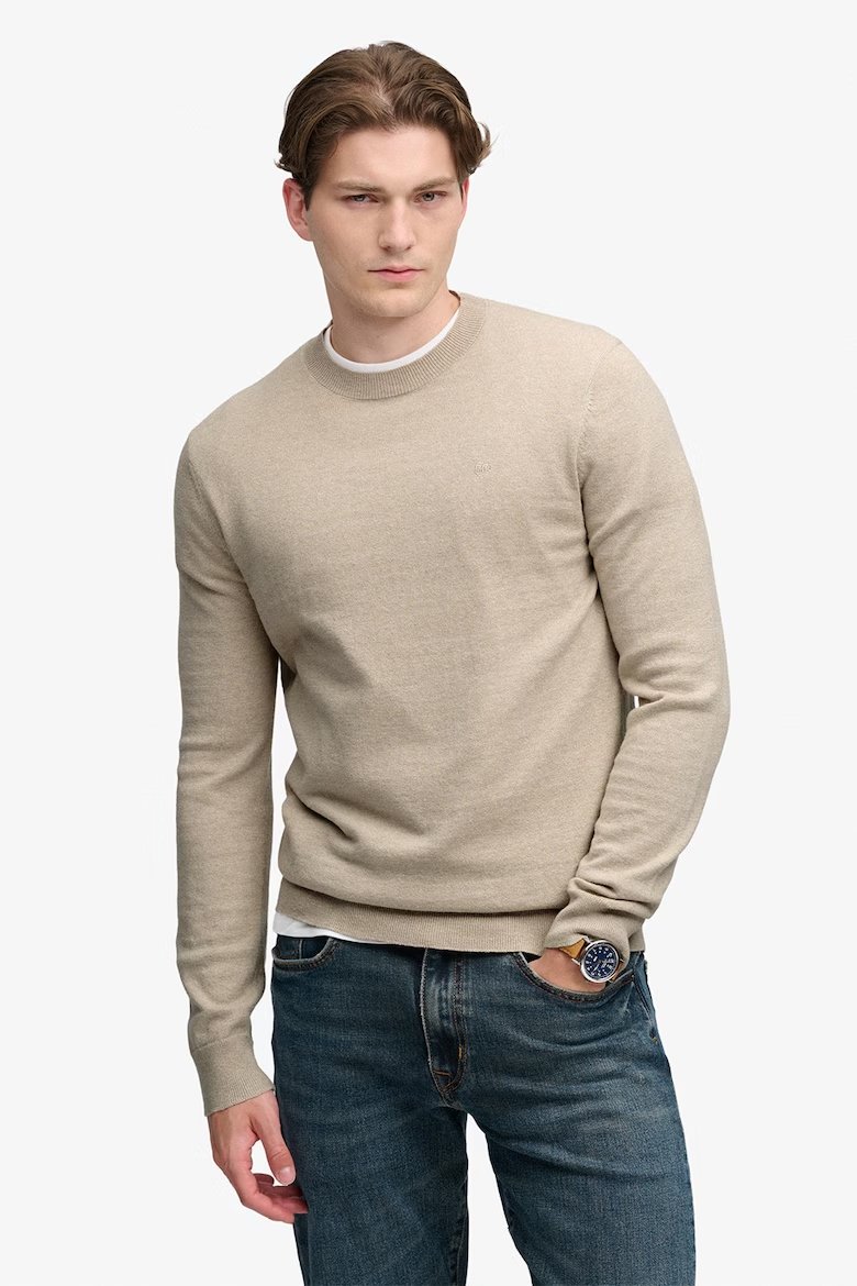 ESSENTIAL LW WOOL BLEND JUMPER | SAND