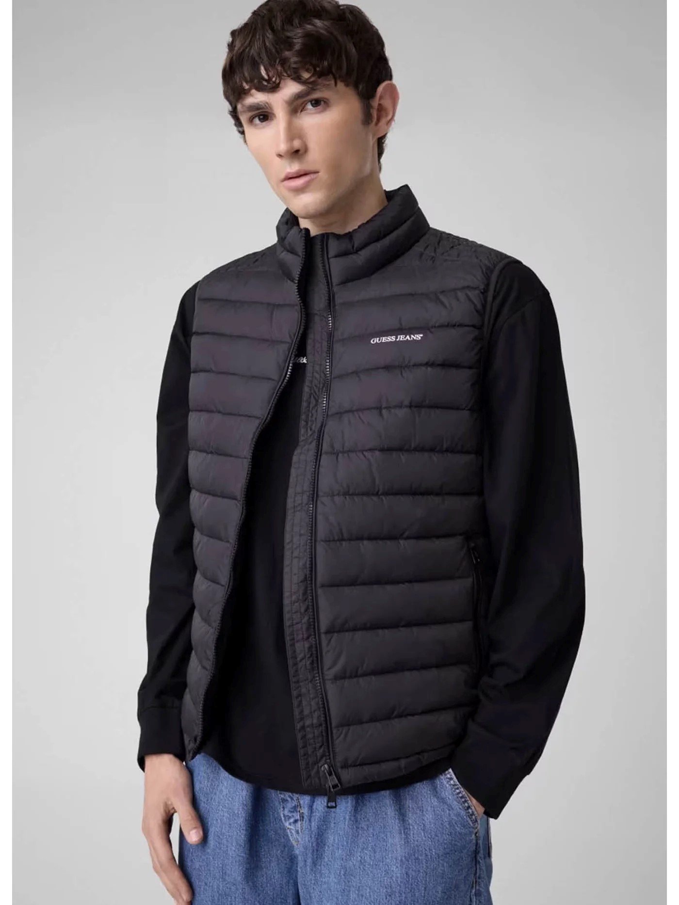GJ PANELED PUFFER VEST ΜΠΟΥΦΑΝ ΑΝΔΡΙΚΟ | BLACK