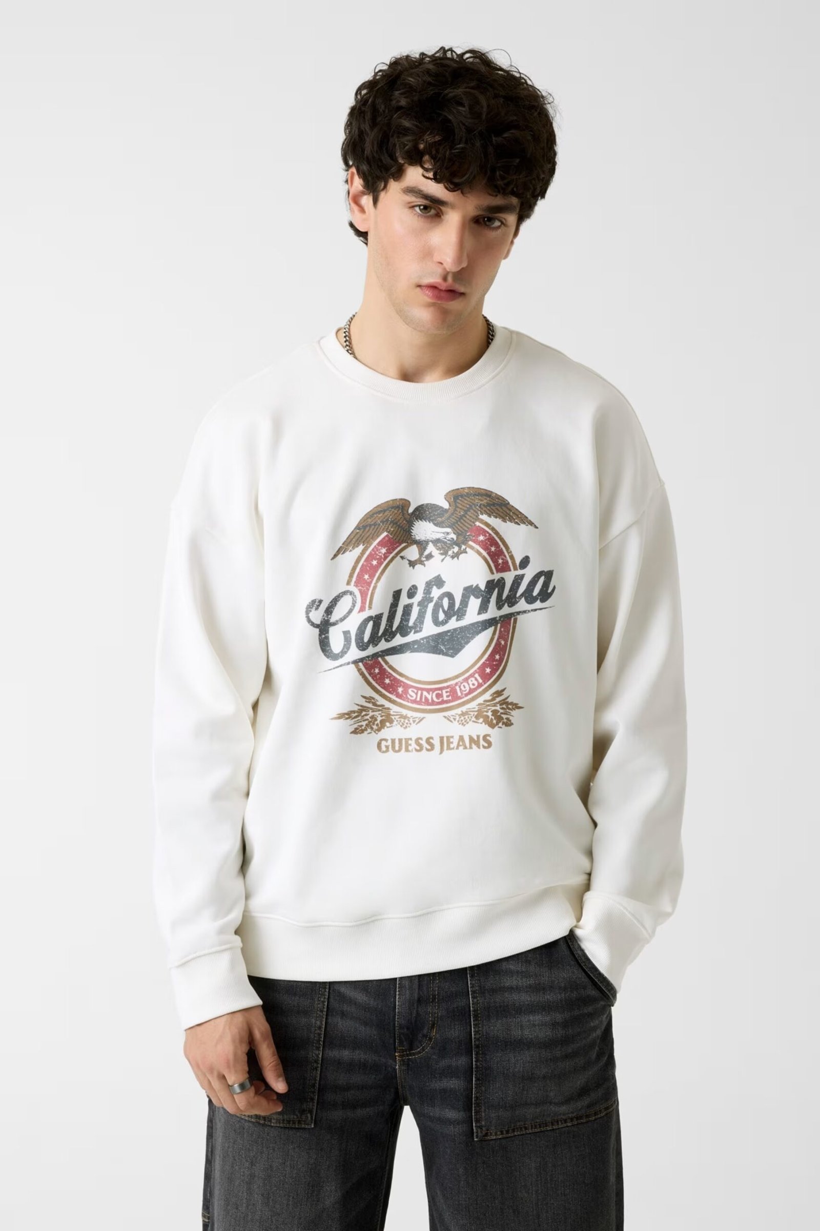 GJ OS EAGLE SWEATSHIRT ΦΟΥΤΕΡ ΑΝΔΡΙΚΟ | WHITE
