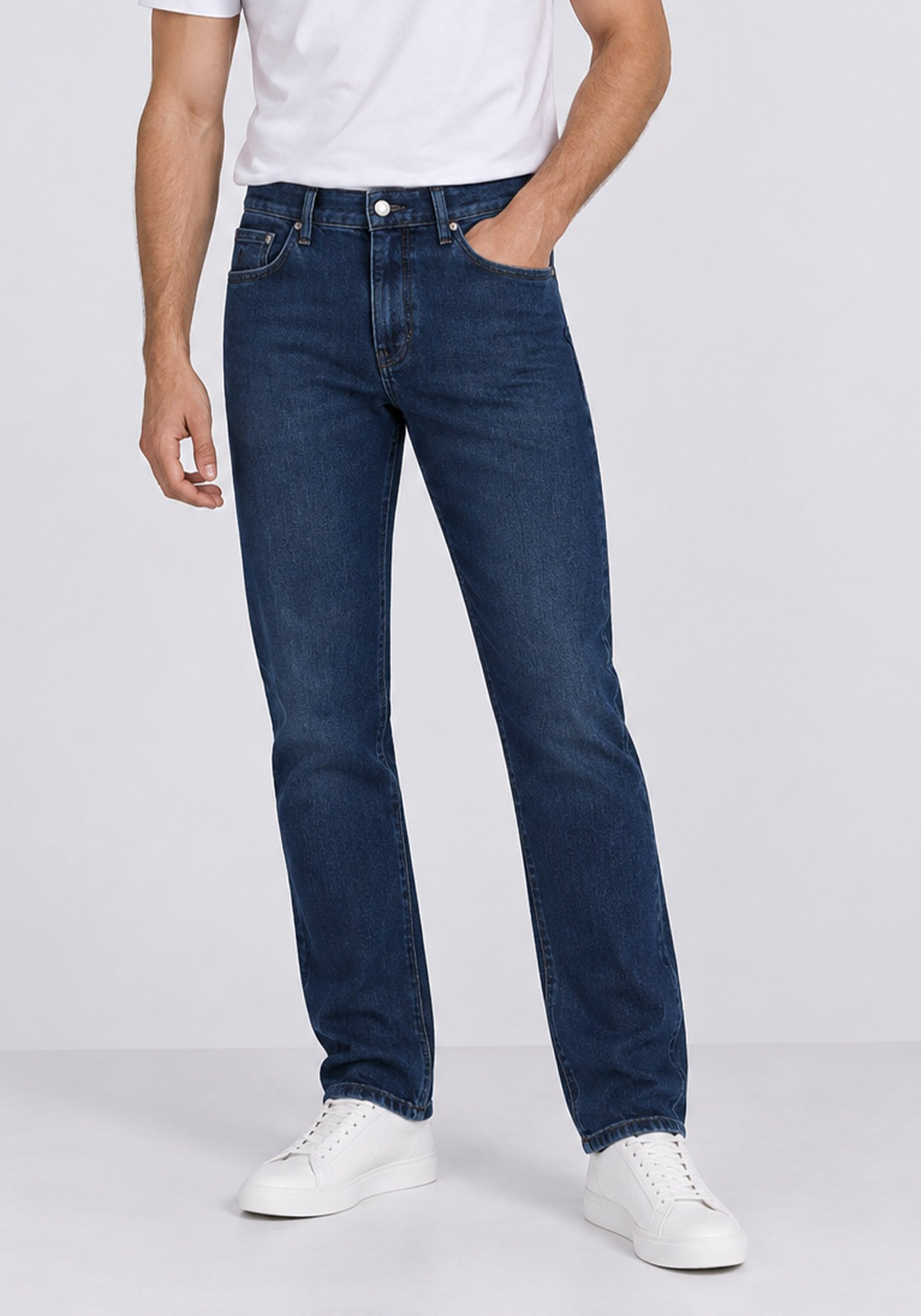 5 POCKET 380 ICON - BLUE DENIM SW + CHEMICAL | DARK BLUE