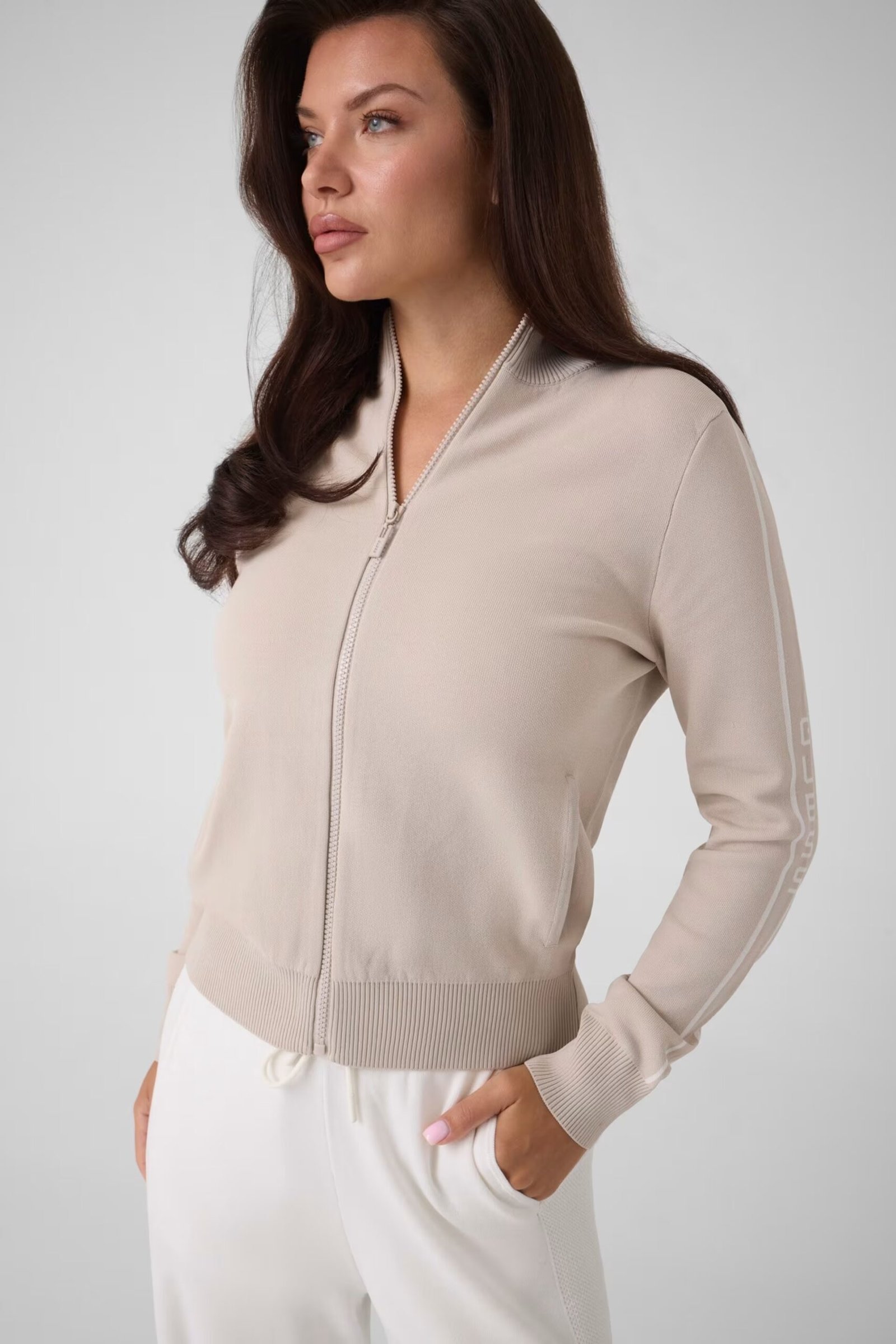 MEISSA FULL ZIP LS SWTR ΜΠΛΟΥΖΑ ΓΥΝΑΙΚΕΙΟ | BEIGE