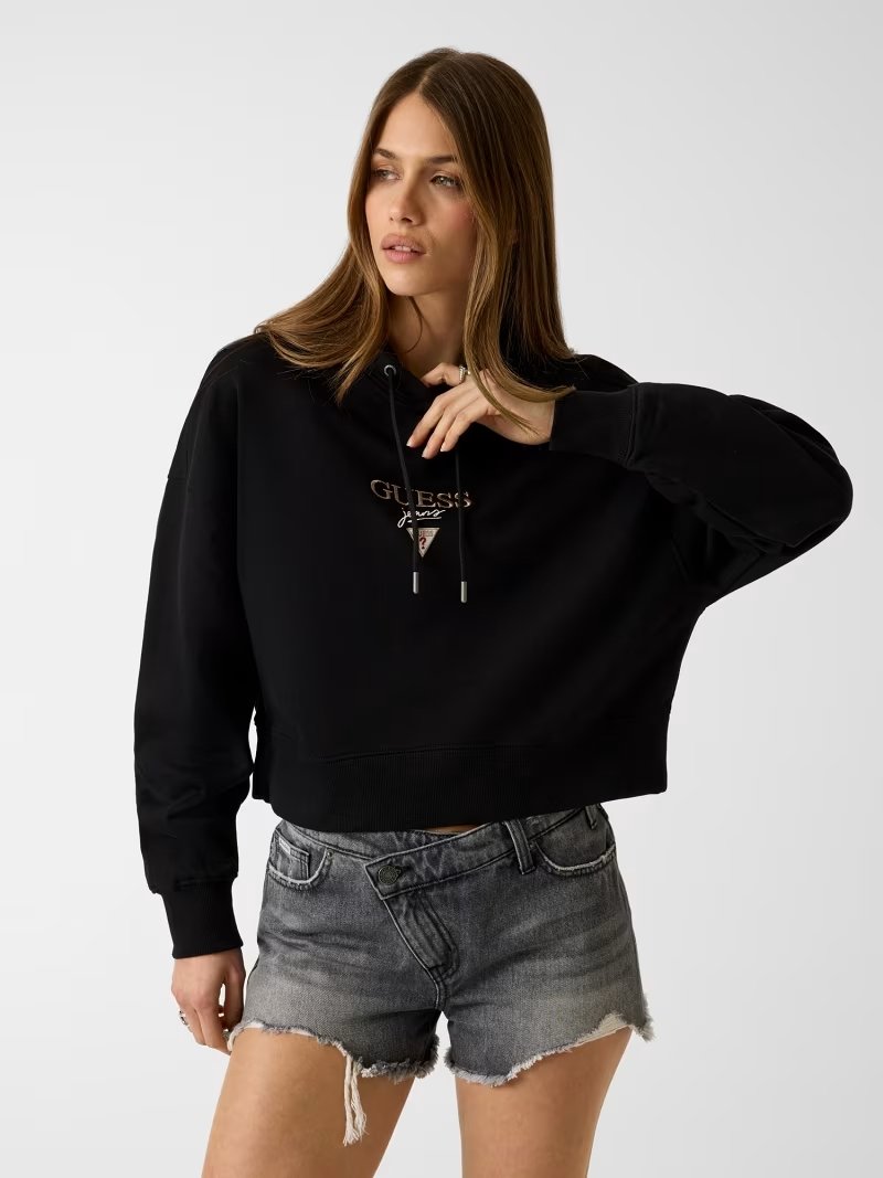 GJ DROP SHOULDER BAKER CROPPED ΦΟΥΤΕΡ ΓΥΝΑΙΚΕΙΟ | BLACK