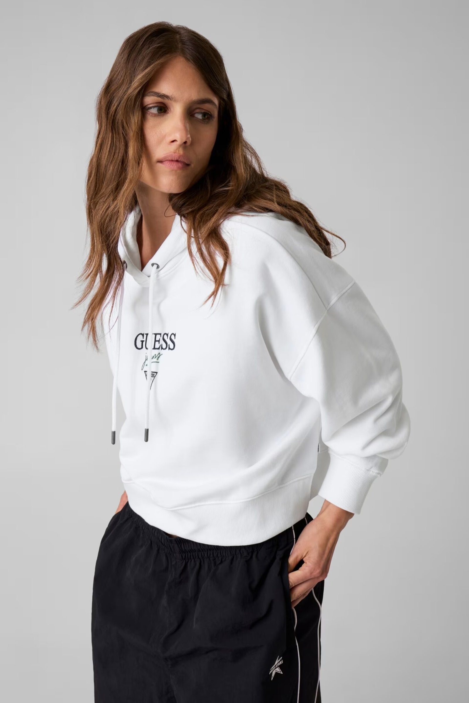 GJ DROP SHOULDER BAKER CROPPED ΦΟΥΤΕΡ ΓΥΝΑΙΚΕΙΟ | WHITE