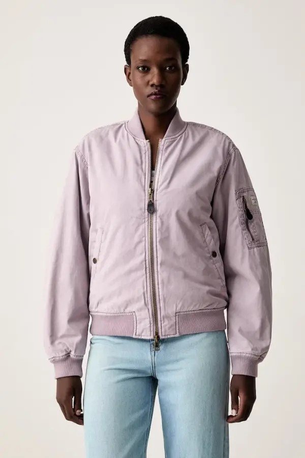 GJ WASHED BOMBER JACKET ΜΠΟΥΦΑΝ ΓΥΝΑΙΚΕΙΟ | PURPLE