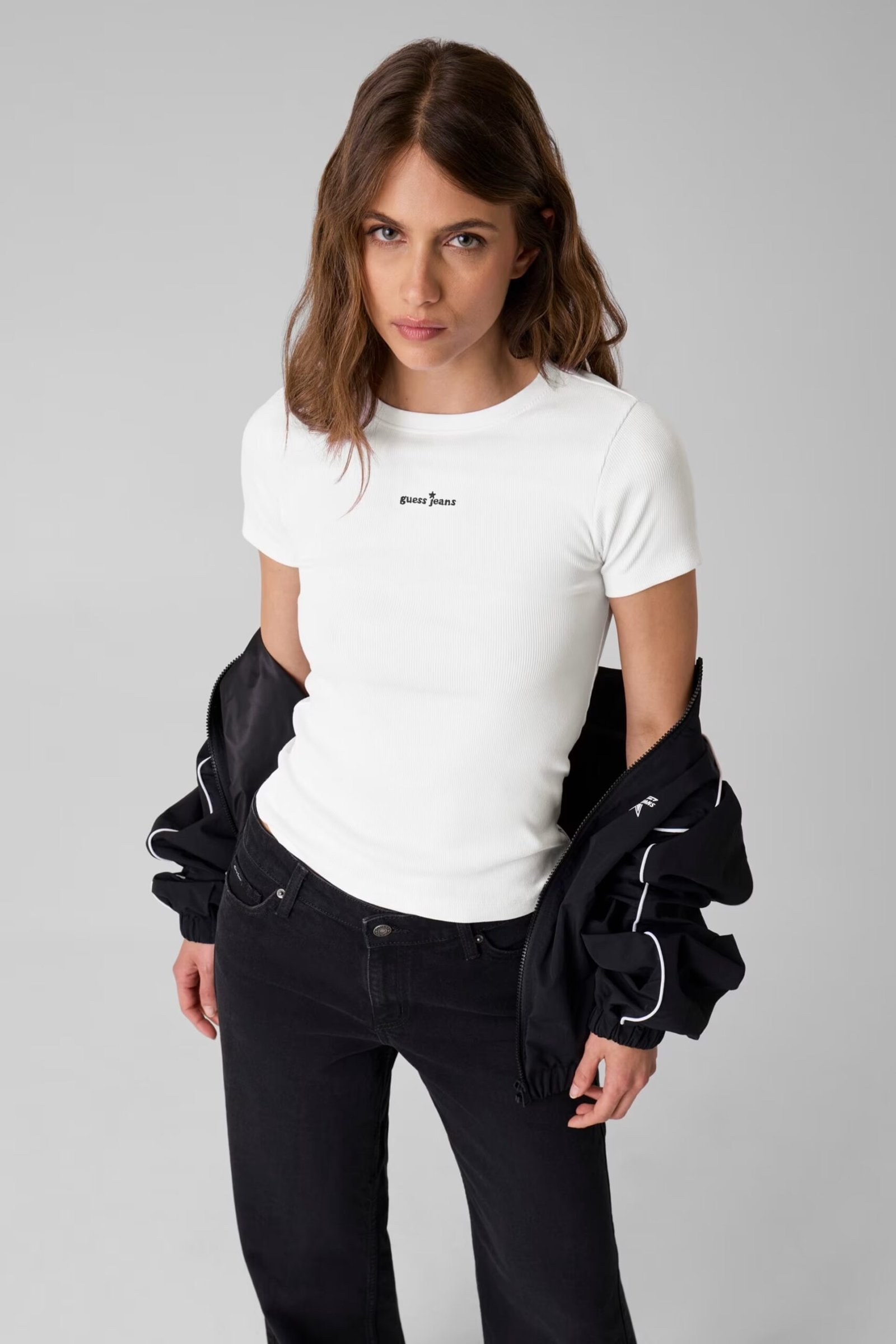 GJ EMBRO CN RIB SLIM TOP ΜΠΛΟΥΖΑ ΓΥΝΑΙΚΕΙΟ | WHITE