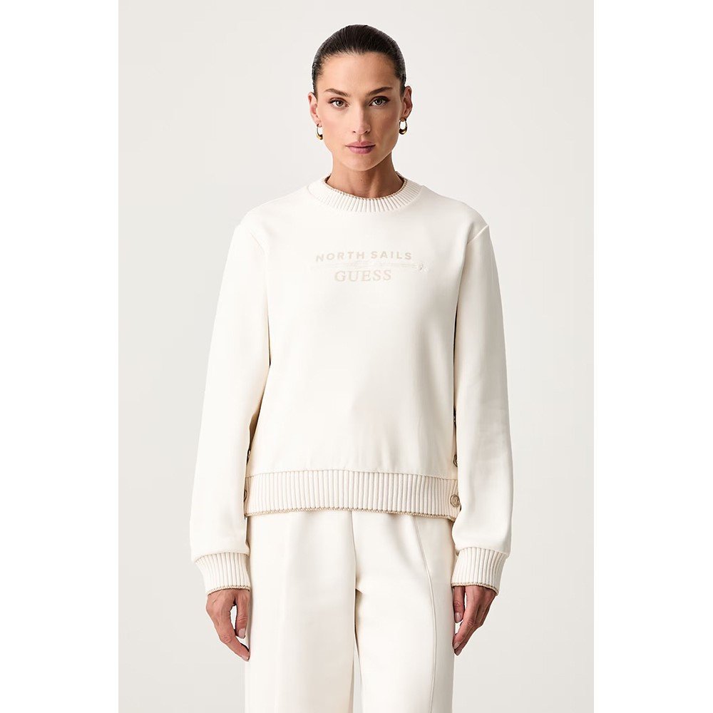 GUESSXNS - CREW NECK NAUTICAL ΦΟΥΤΕΡ ΓΥΝΑΙΚΕΙΟ | WHITE