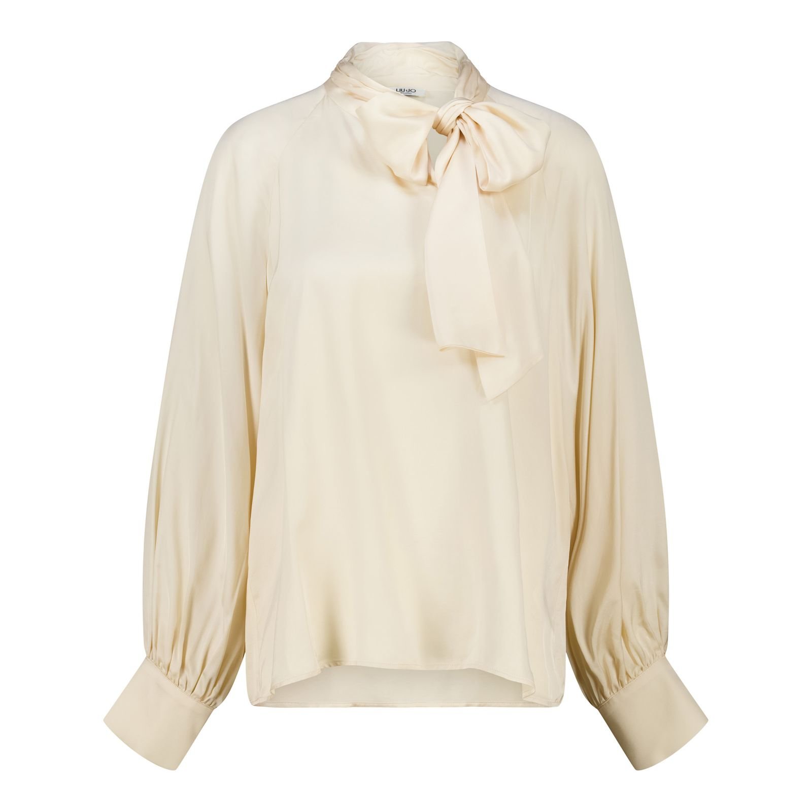 TUNICA SATIN CON FUS | OFF WHITE