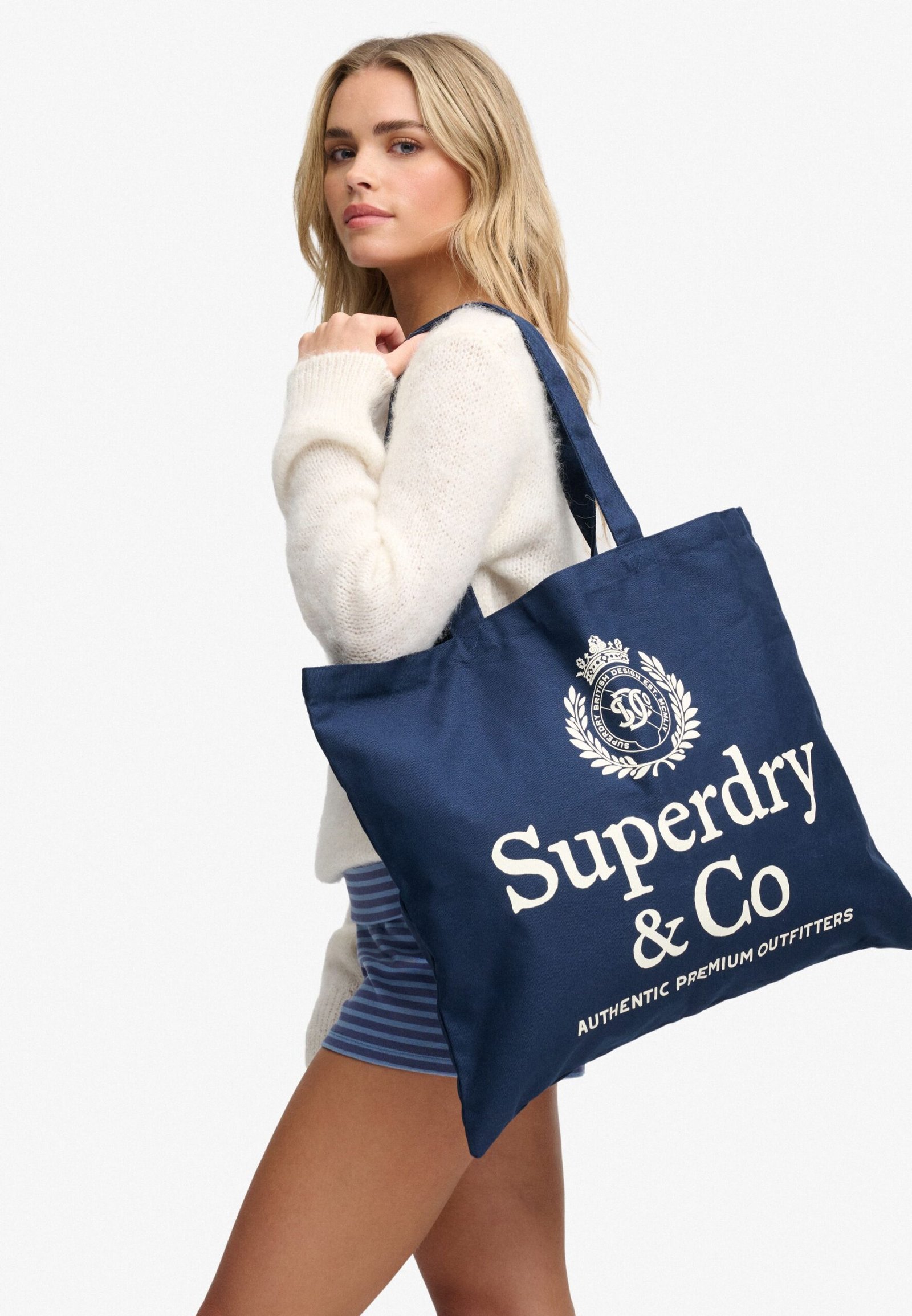 D1 OVIN SUPERDRY TOTE ΤΣΑΝΤΑ ΓΥΝΑΙΚΕΙΟ | DARK BLUE