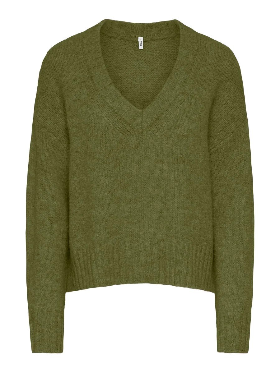ONLFIONA LS LOOSE V-NECK KNT | MINT GREEN