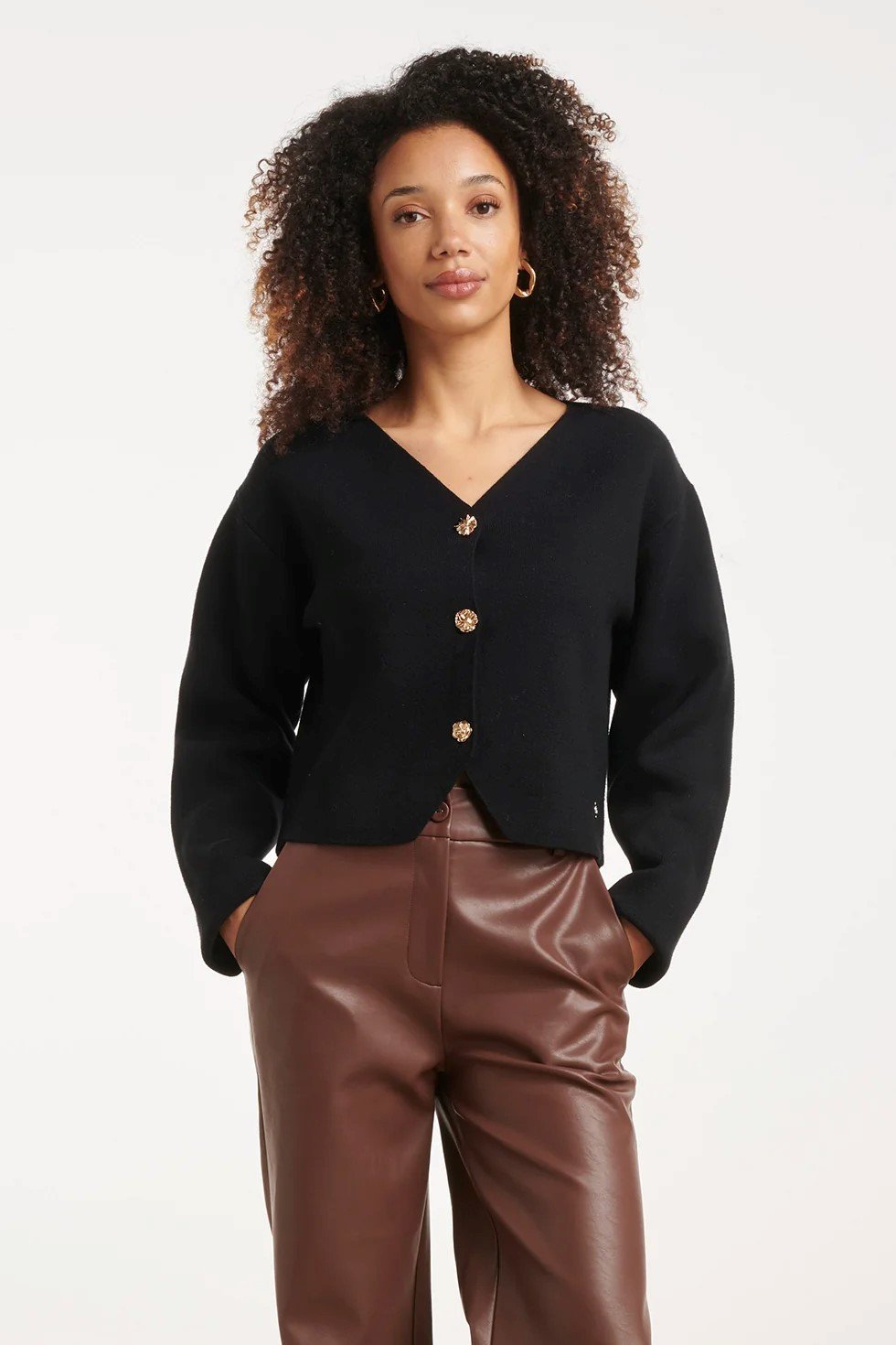 KNITTED CARDIGAN | BLACK