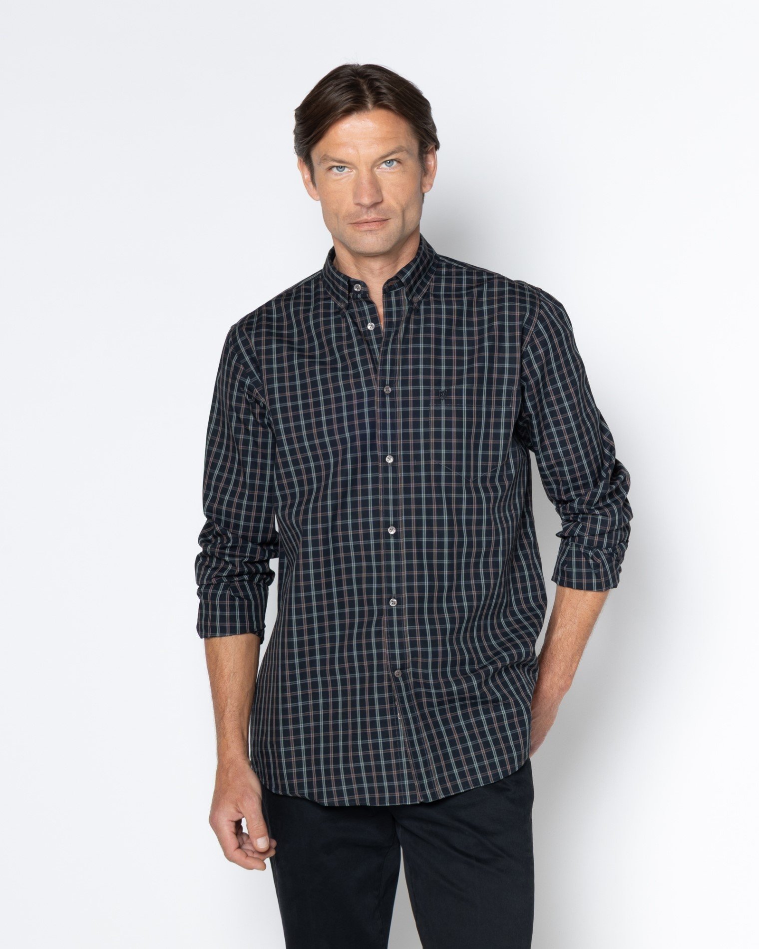 ΠΟΥΚΑΜΙΣΟ MAVERICK ΠΟΠΛΙΝΑ REGULAR FIT | BLACK