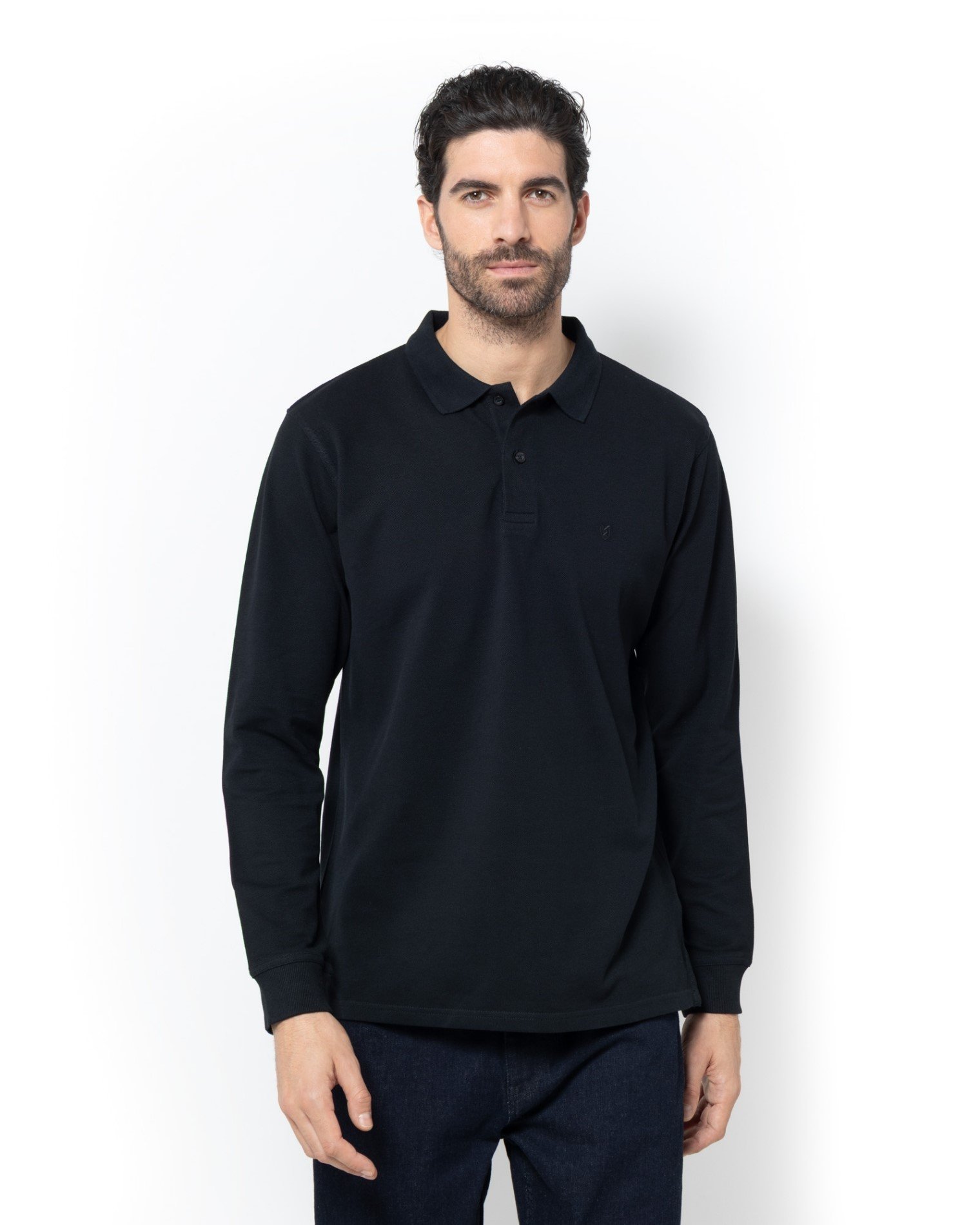 ΜΠΛΟΥΖΑ POLO PIQUE REGULAR FIT | BLACK