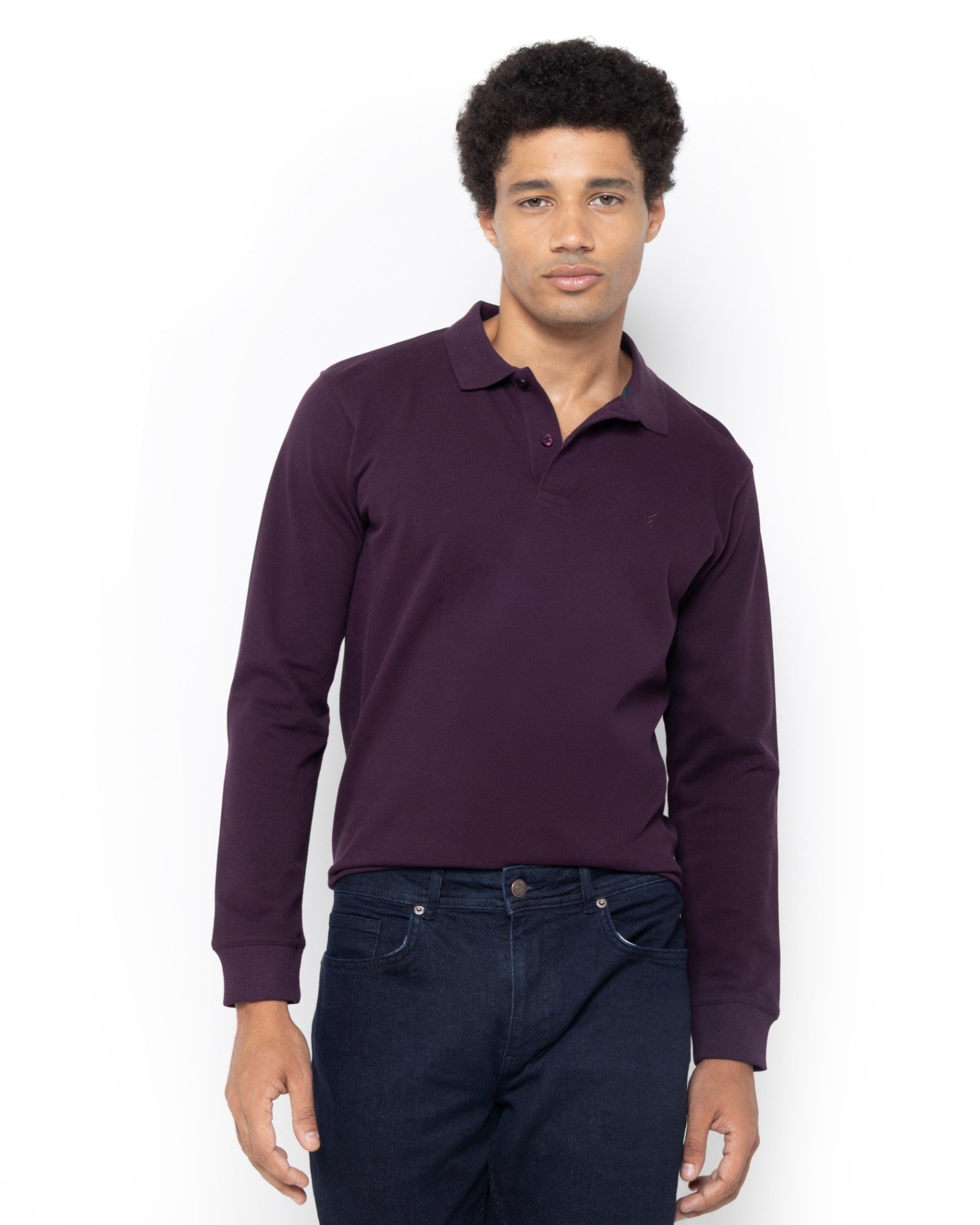 ΜΠΛΟΥΖΑ POLO PIQUE REGULAR FIT | PURPLE