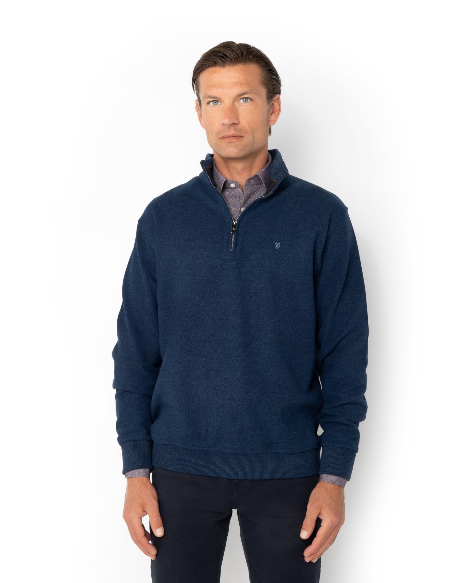 ΦΟΥΤΕΡ ΒΑΜΒΑΚΕΡΟ HALF ZIP REGULAR FIT | INDIGO