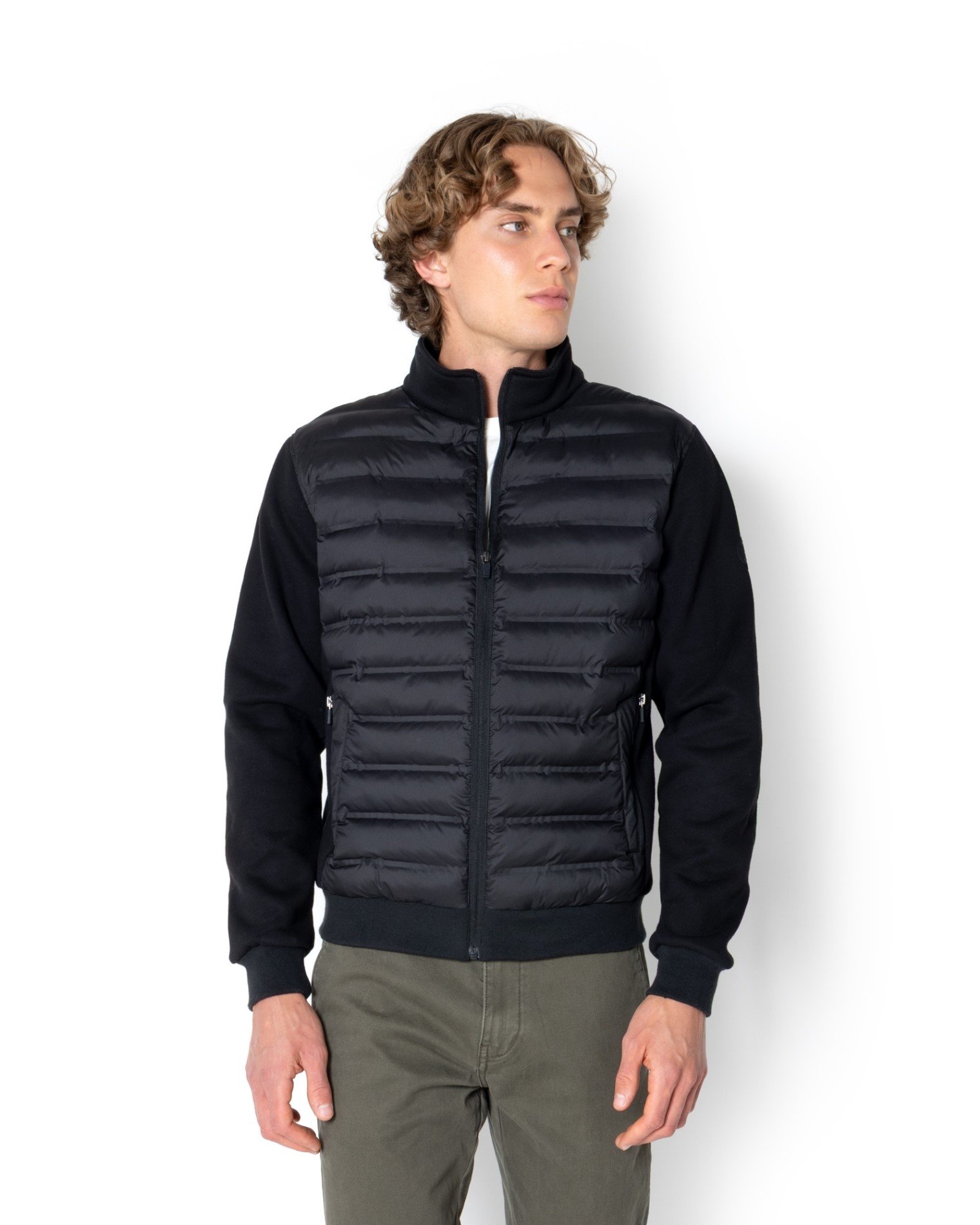 ΜΠΟΥΦΑΝ QUILTED HYBRID REGULAR FIT | BLACK