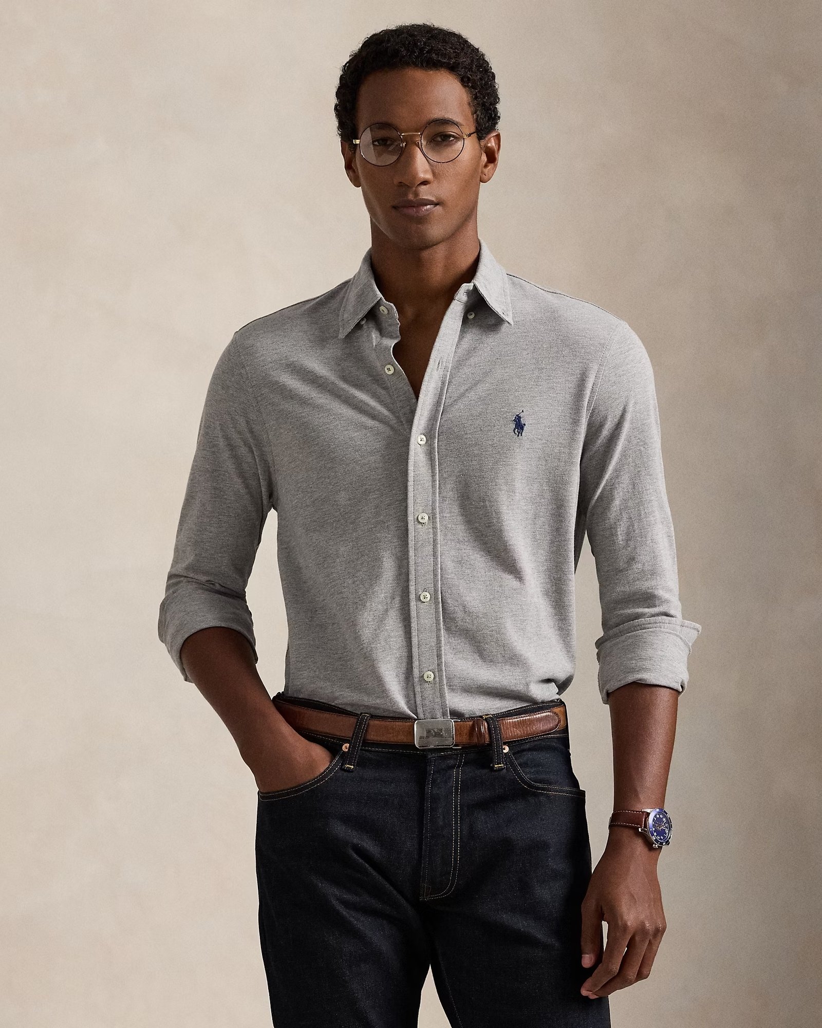 FEATHERWEIGHT MESH-LSL-KNT | GREY