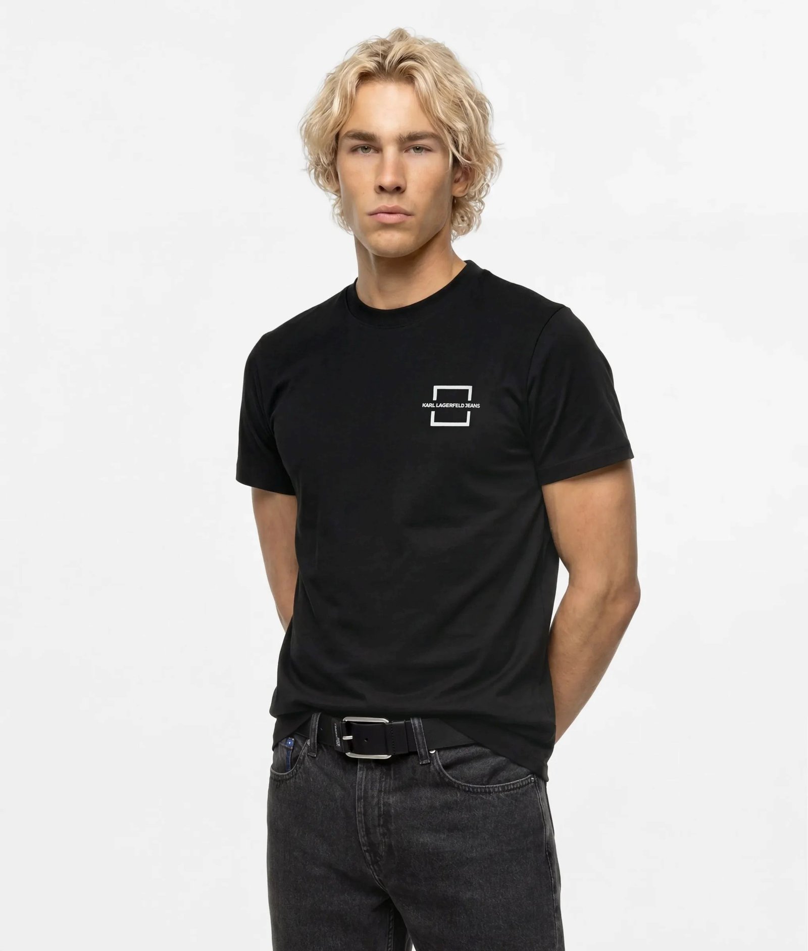 KLJ SLIM LOGO TEE | BLACK