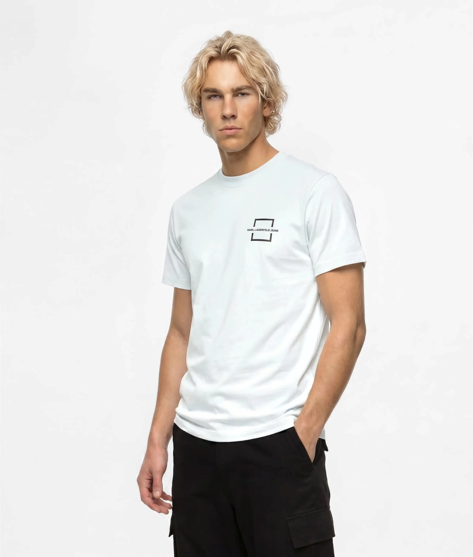 KLJ SLIM LOGO TEE | WHITE