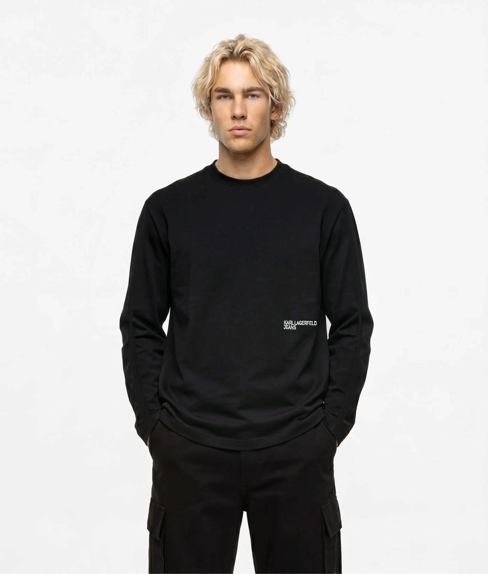 KLJ RELAX LS SEAMED TEE | BLACK