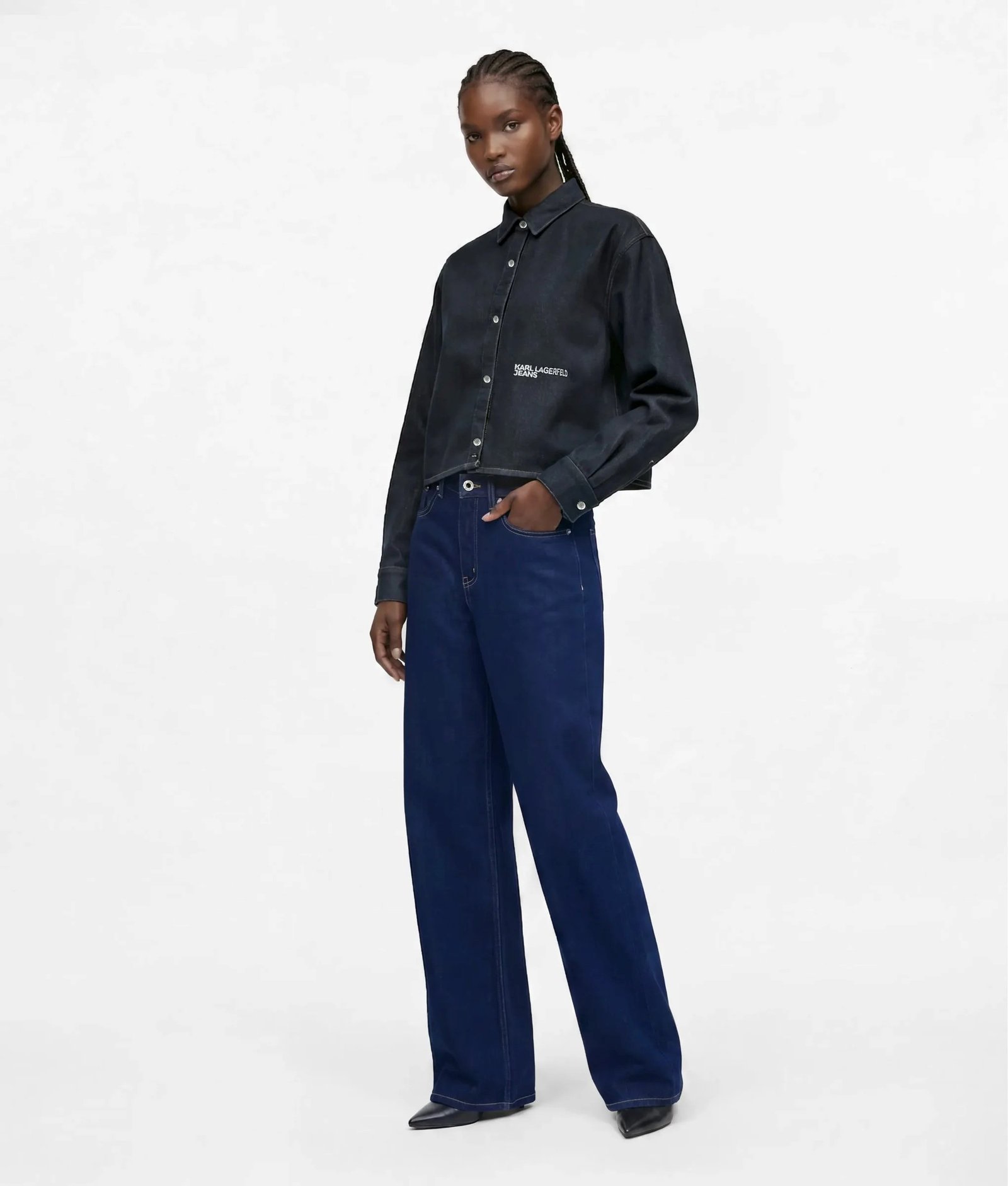 KLJ HR RELAXED GLITTER DENIM | DENIM