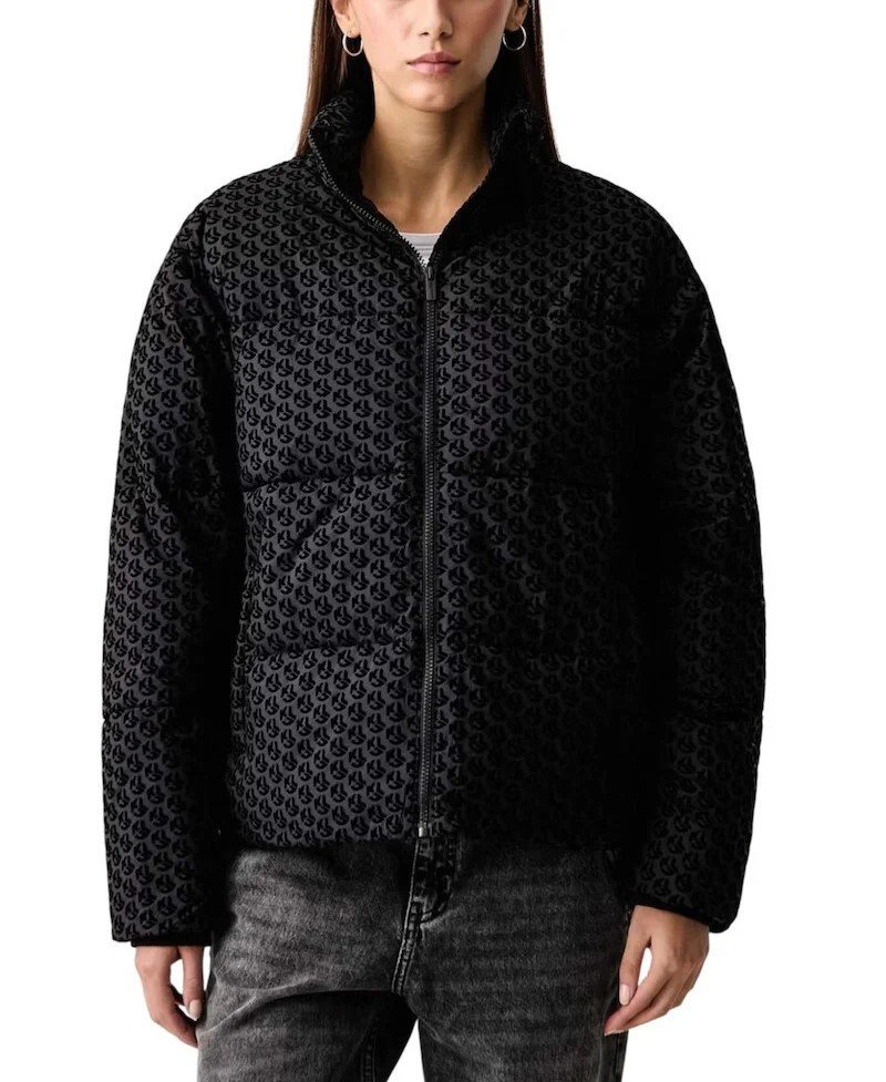 KLJ FLOCKED MONOGRAM PUFFER | MULTI
