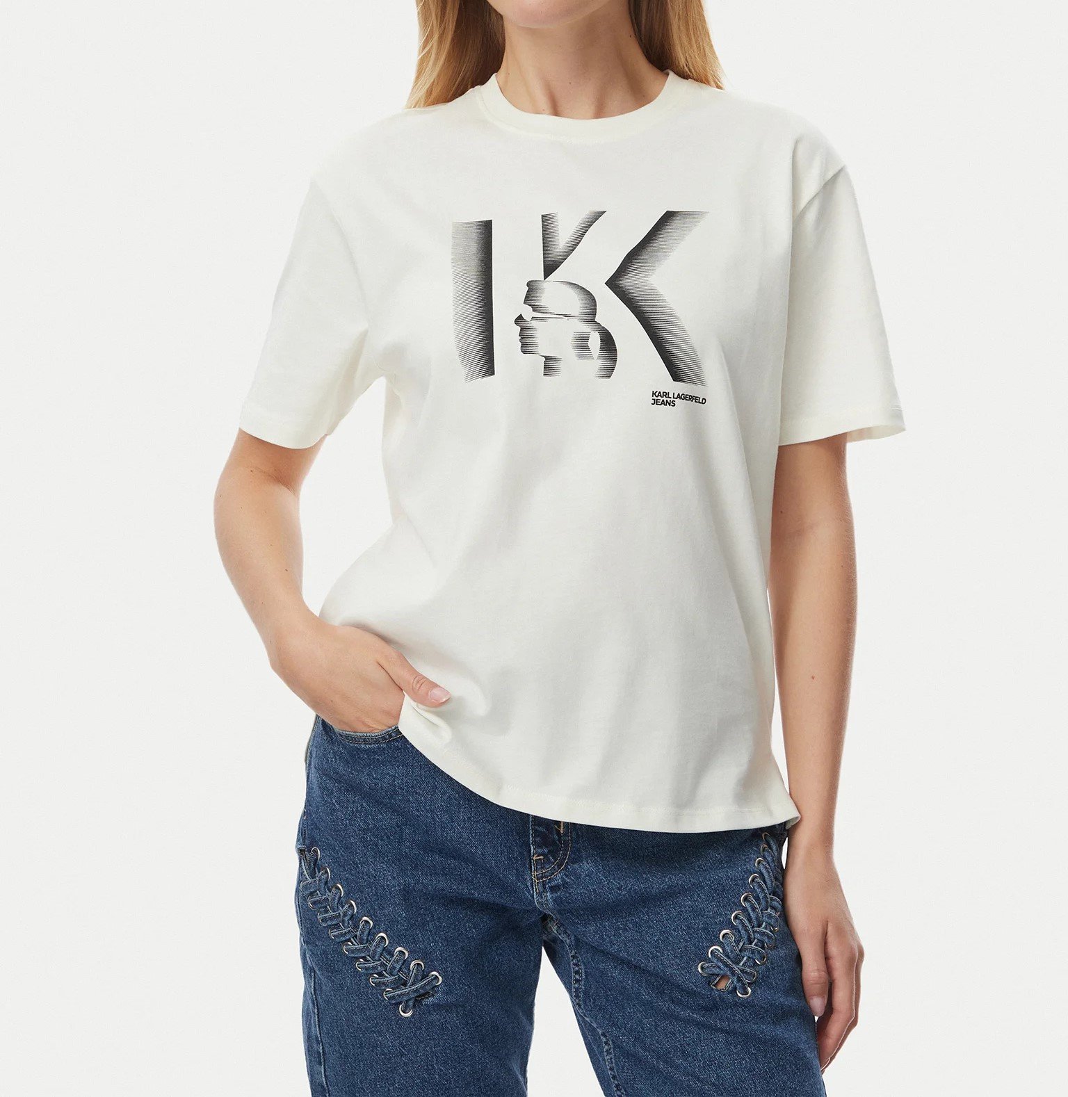 KLJ REG K LOGO TEE | OFF WHITE