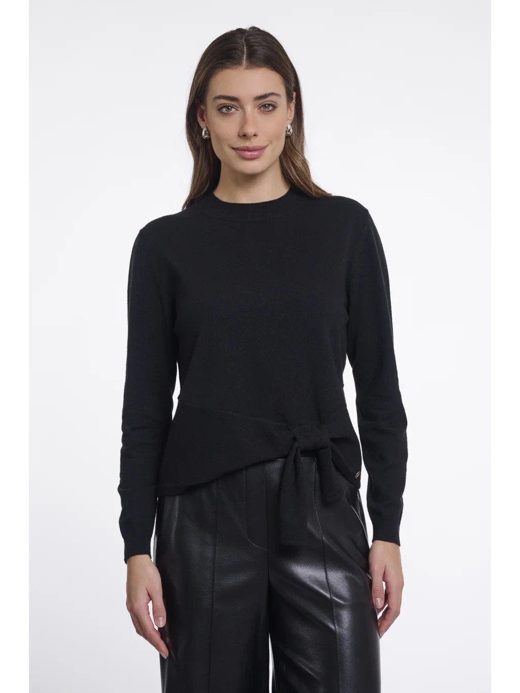 PULLOVER WITH CREW NECK | BLACK