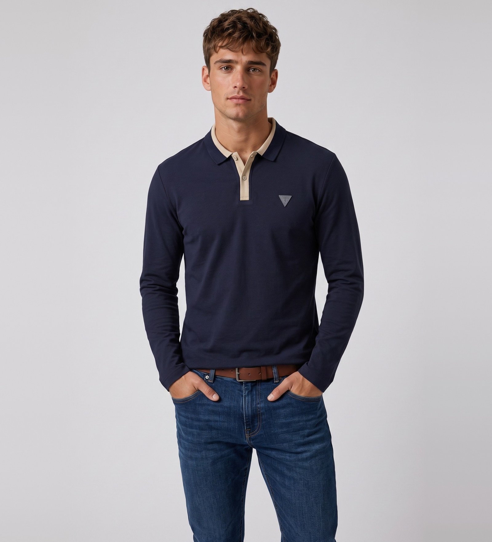 LS DETAILED TEXTURED POLO ΜΠΛΟΥΖΑ ΑΝΔΡΙΚΟ | DARK BLUE