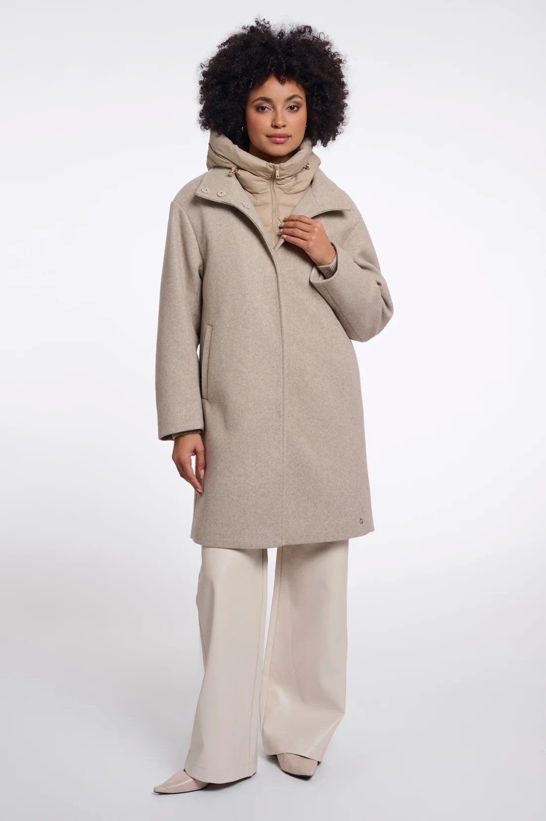 Coat with insert bodywarmer | BEIGE