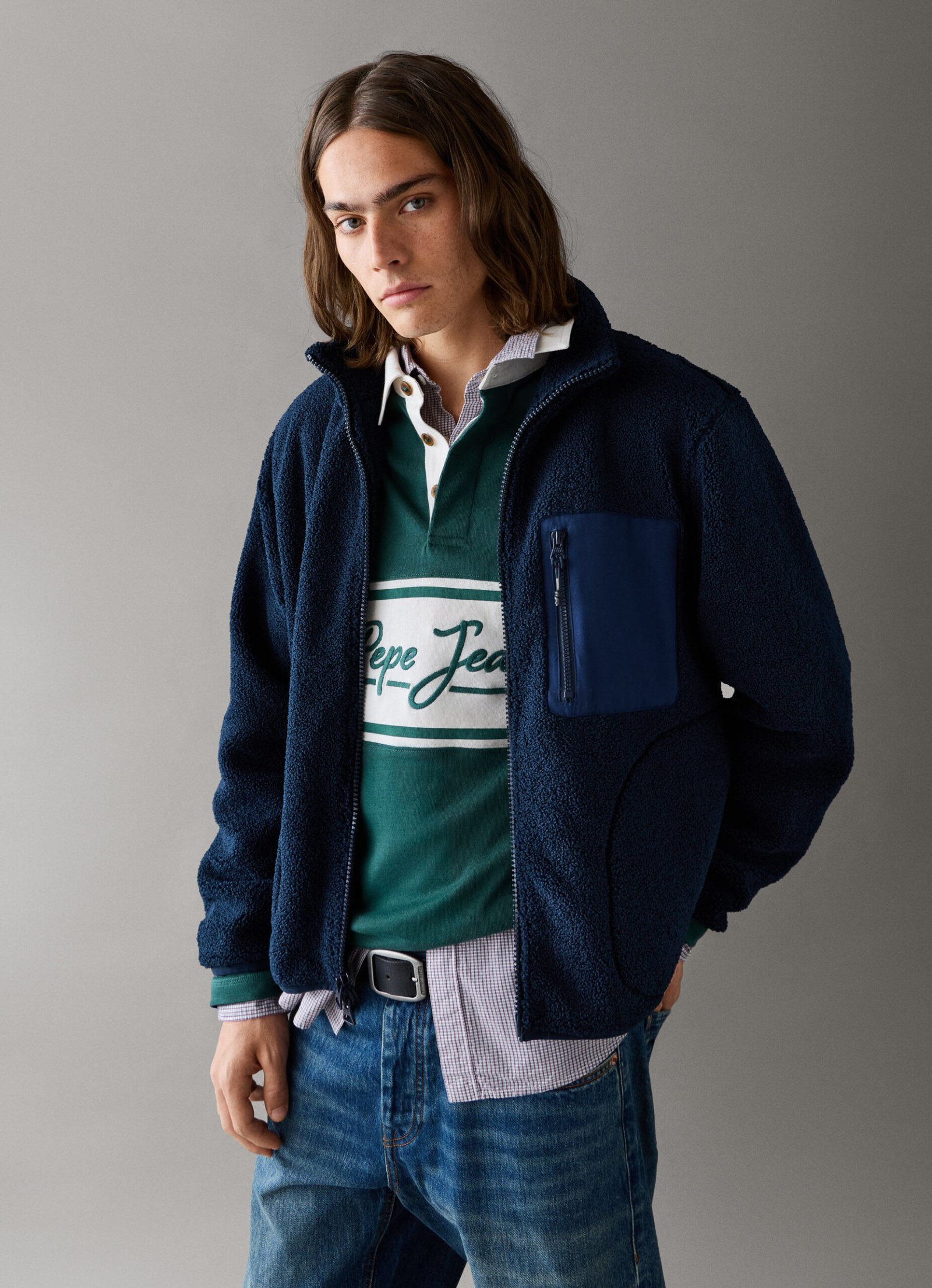 BORG JACKET ΜΠΟΥΦΑΝ ΑΝΔΡΙΚΟ | DARK BLUE