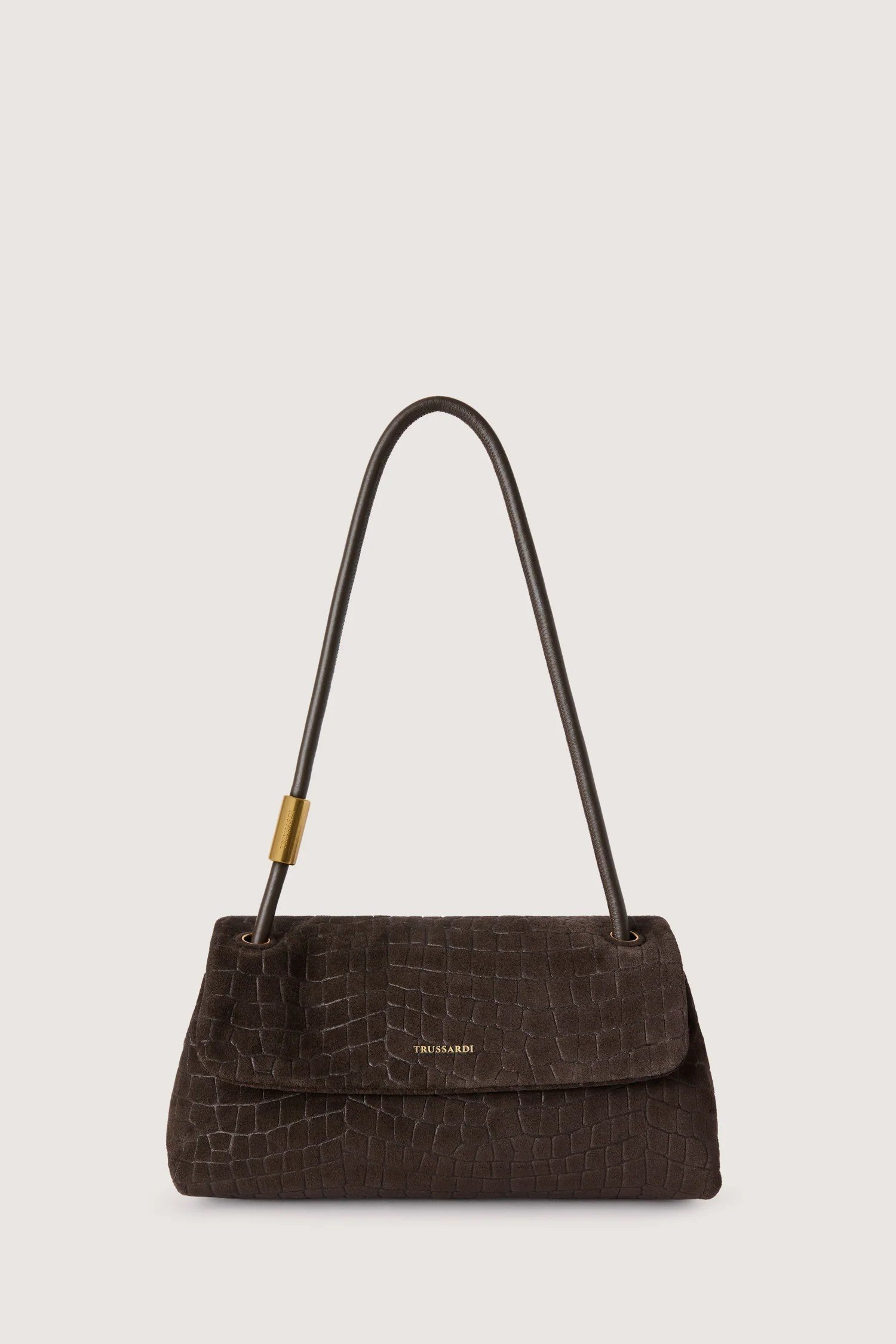 ORBITA CROSSBODY BAG SM - CROCO SUEDE | BROWN